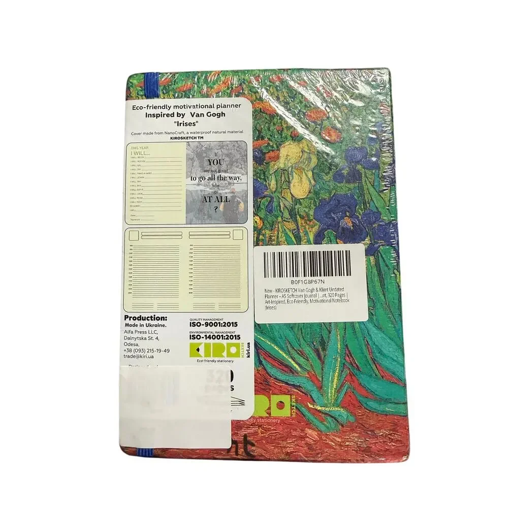Van Gogh Irises Weekly Planner Journal A5 Eco Friendly Motivational